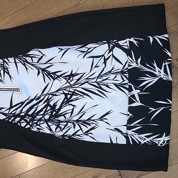 Artex Black and White Sheath Midi Dress Size large - Picture 9 of 9